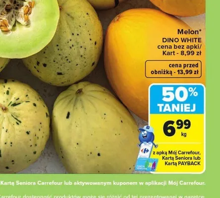 Melon Dino White promocja w Carrefour Market