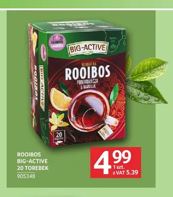 Herbata Rooibos pomarańcza i wanilia Big-Active promocja w Selgros