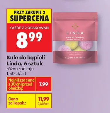 Kule do kąpieli Linda, 6 sztuk różne rodzaje promocja w Biedronka