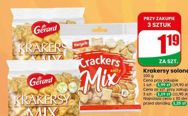 Krakersy solone Dr. Gerard promocja w Dino