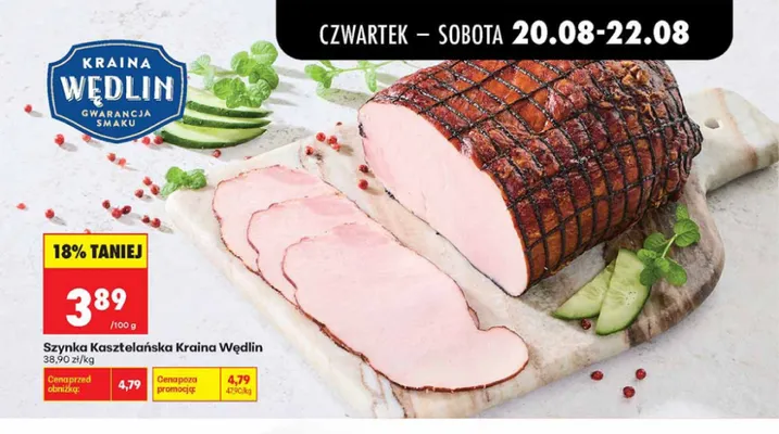Szynka Kasztelańska Kraina Wędlin promocja w Biedronka