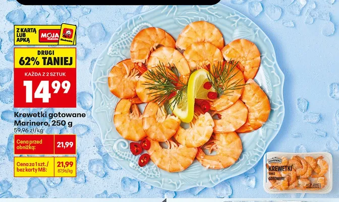 Krewetki gotowane Marinero promocja w Biedronka