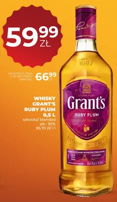 Whisky Grant's Ruby Plum promocja w Duży Ben
