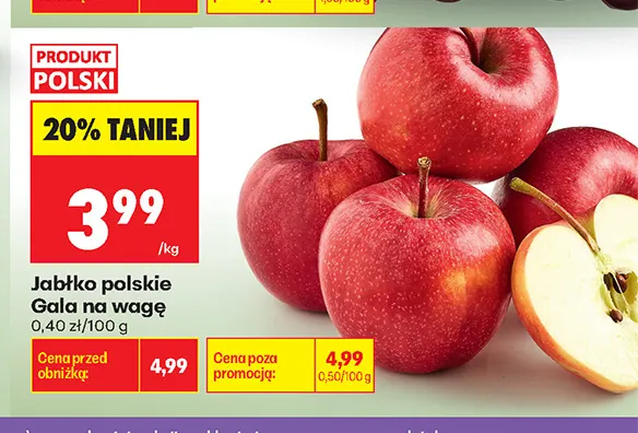 Jabłka polskie Gala promocja w Biedronka