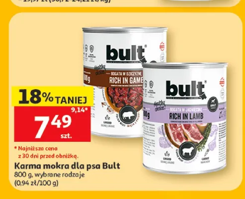 Karma mokra dla psa Bult Rich in Game promocja w Auchan