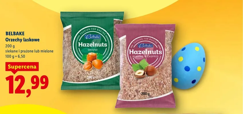 Orzechy laskowe siekane i prażone promocja w Lidl