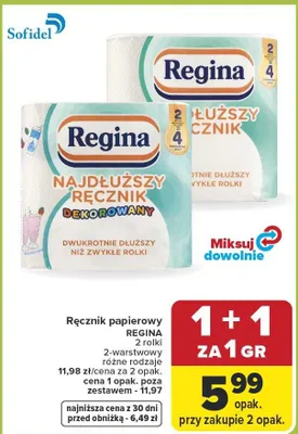 Ręcznik papierowy Najdłuższy Ręcznik 2 rolki promocja w Carrefour