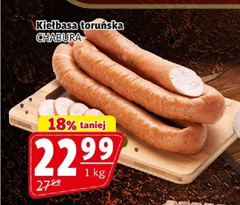 Kiełbasa toruńska Chabura promocja w Prim Market