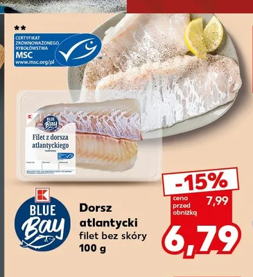 Dorsz atlantycki filet bez skóry Blue Bay promocja w Kaufland