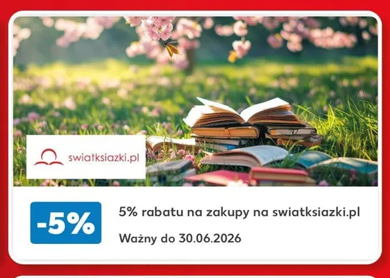 Rabat 5% na zakupy na swiatksiazki.pl promocja w Kaufland