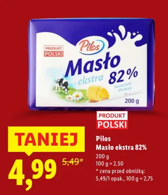 Masło ekstra 82% promocja w Lidl