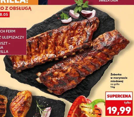Żeberka w marynacie miodowej na grilla promocja w Kaufland