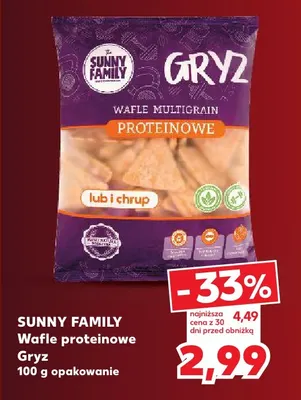 Wafle proteinowe Gryz Sunny Family promocja w Kaufland
