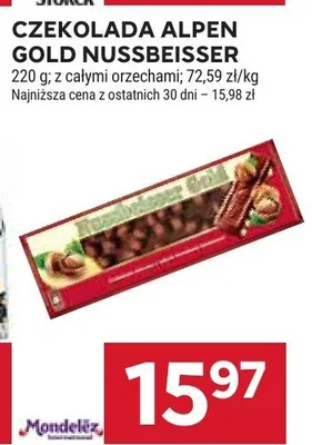 Czekolada Alpen Gold Nussbeisser promocja w Stokrotka