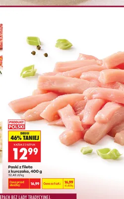 Paski z fileta z kurczaka promocja w Biedronka