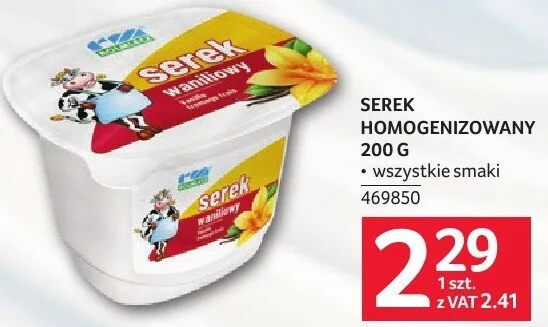 Serek homogenizowany waniliowy 469850 promocja w Selgros