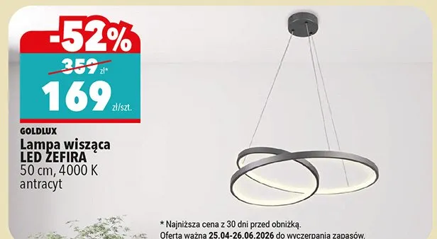 Lampa wisząca LED promocja w Biedronka