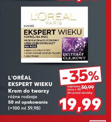 Krem do twarzy Ekspert Wieku L'Oréal promocja w Kaufland
