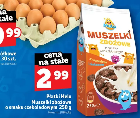 Płatki Melu Muszelki zbożowe o smaku czekoladowym promocja w TOPAZ
