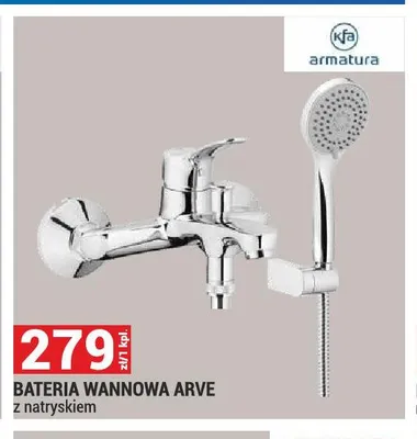 Bateria wannowa Arve z natryskiem kfa armatura promocja w Merkury Market