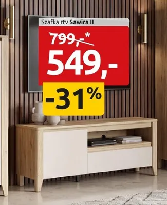 Szafka rtv Sawira II promocja w Black Red White