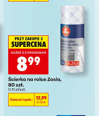Ścierka na rolce Zosia promocja w Biedronka