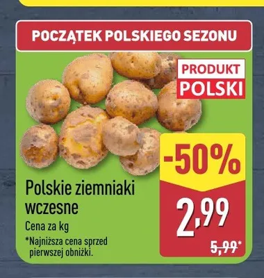 Ziemniaki wczesne polskie promocja w Aldi