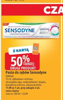 Pasta do zębów Sensodyne Nadwrażliwość i dziąsła promocja w Leclerc