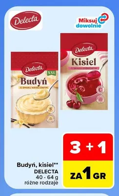Budyń, kisiel Delecta promocja w Carrefour