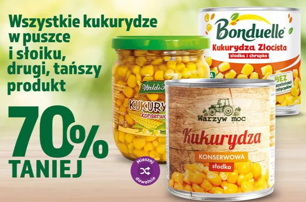 Kukurydza konserwowa Bonduelle Złocista słodka i chrupka promocja w Dino