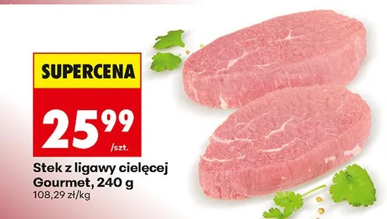 Stek z ligawy cielęcej Gourmet, 240 g promocja w Biedronka