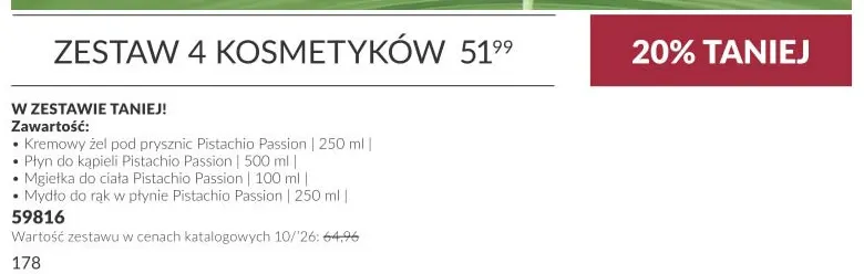 Zestaw 4 kosmetyków Pistachio Passion Avon promocja w AVON