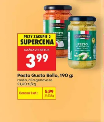 Pesto rosso Gusto Bello promocja w Biedronka