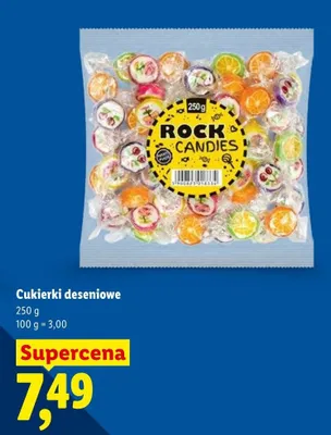 Cukierki deseniowe Rock Candies promocja w Lidl