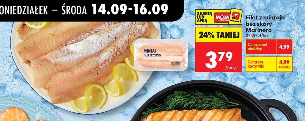 Filet z mintaja bez skóry Marinero promocja w Biedronka