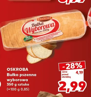 Bułka pszenna wyborowa Oskroba promocja w Kaufland