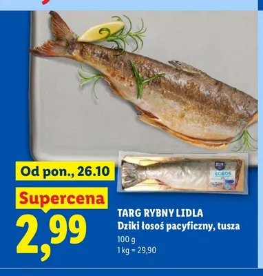 Dziki łosoś pacyficzny tusza Targ Rybny Lidla promocja w Lidl