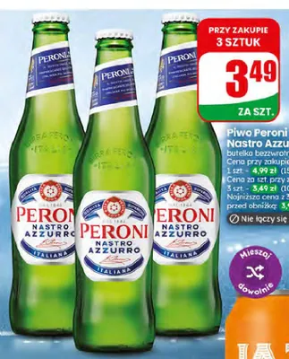 Piwo Peroni Nastro Azzurro promocja w Dino