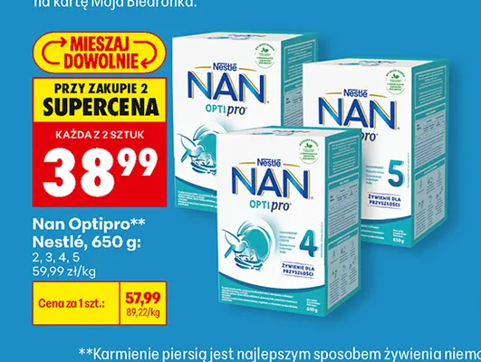 Mleko modyfikowane Nan Optipro 3 Nestlé promocja w Biedronka