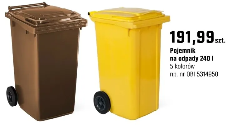 Pojemnik na odpady 240l promocja w OBI