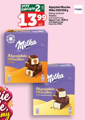 Alpejskie Mleczko Caramel Milka promocja w TOPAZ