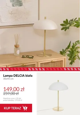 Lampa Delcia biała promocja w Homla