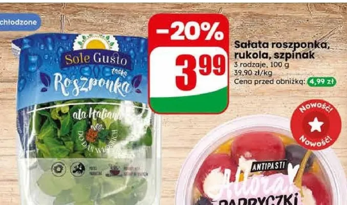 Sałata rukola Sole Gusto promocja w Dino