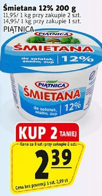 Śmietana 12% promocja w Prim Market