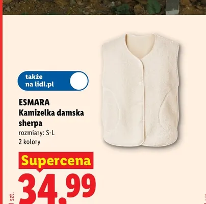 Kamizelka damska sherpa Esmara promocja w Lidl