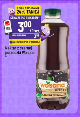 Nektar z czarnej porzeczki Wosana promocja w POLOmarket