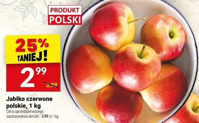 Jabłka czerwone polskie promocja w Twój Market