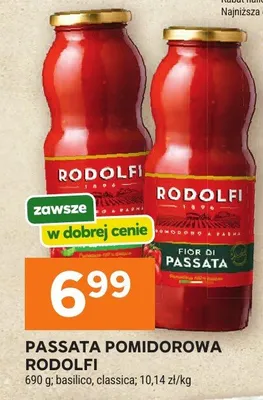 Passata pomidorowa Rodolfi basilico promocja w Stokrotka