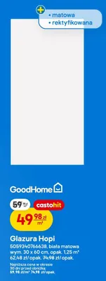 Glazura Hopi GoodHome biała matowa promocja w Castorama