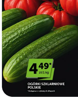 Ogórki szklarniowe polskie promocja w Groszek
